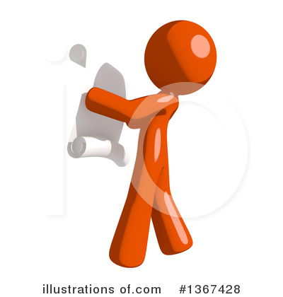 Royalty-Free (RF) Orange Man Clipart Illustration by Leo Blanchette - Stock Sample #1367428