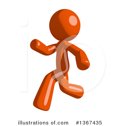 Royalty-Free (RF) Orange Man Clipart Illustration by Leo Blanchette - Stock Sample #1367435