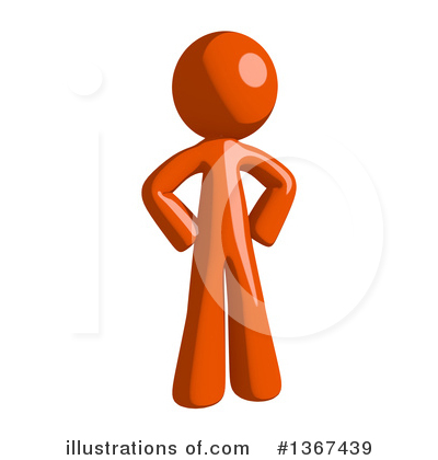 Royalty-Free (RF) Orange Man Clipart Illustration by Leo Blanchette - Stock Sample #1367439