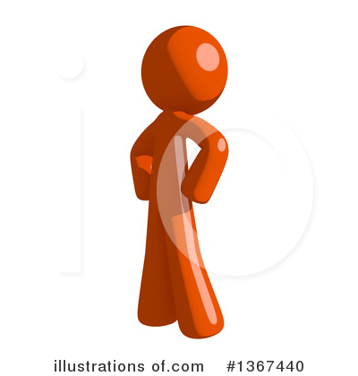 Royalty-Free (RF) Orange Man Clipart Illustration by Leo Blanchette - Stock Sample #1367440