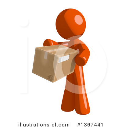 Royalty-Free (RF) Orange Man Clipart Illustration by Leo Blanchette - Stock Sample #1367441