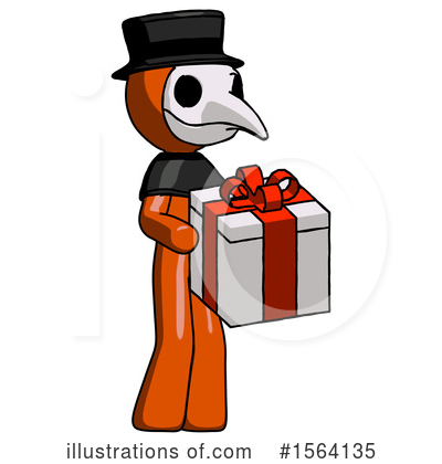 Royalty-Free (RF) Orange Man Clipart Illustration by Leo Blanchette - Stock Sample #1564135