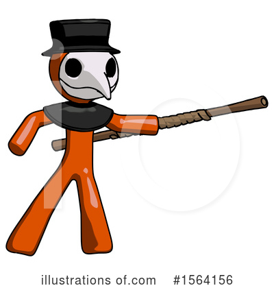 Royalty-Free (RF) Orange Man Clipart Illustration by Leo Blanchette - Stock Sample #1564156