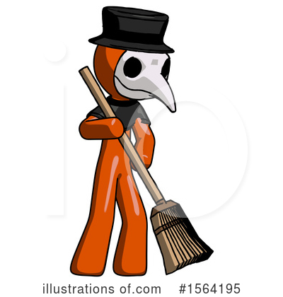 Royalty-Free (RF) Orange Man Clipart Illustration by Leo Blanchette - Stock Sample #1564195