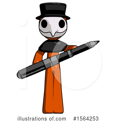 Royalty-Free (RF) Orange Man Clipart Illustration by Leo Blanchette - Stock Sample #1564253