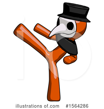 Royalty-Free (RF) Orange Man Clipart Illustration by Leo Blanchette - Stock Sample #1564286