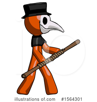 Royalty-Free (RF) Orange Man Clipart Illustration by Leo Blanchette - Stock Sample #1564301