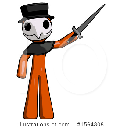 Royalty-Free (RF) Orange Man Clipart Illustration by Leo Blanchette - Stock Sample #1564308