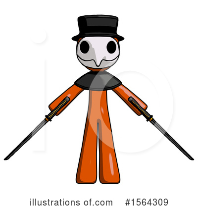 Royalty-Free (RF) Orange Man Clipart Illustration by Leo Blanchette - Stock Sample #1564309