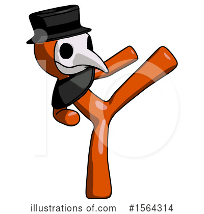 Royalty-Free (RF) Orange Man Clipart Illustration by Leo Blanchette - Stock Sample #1564314