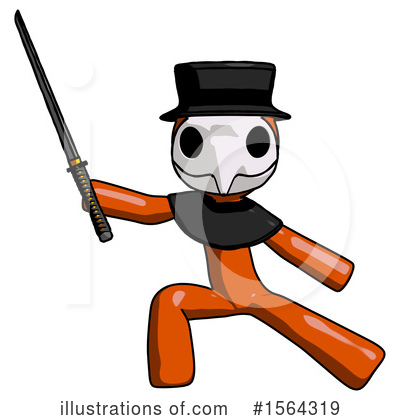 Royalty-Free (RF) Orange Man Clipart Illustration by Leo Blanchette - Stock Sample #1564319