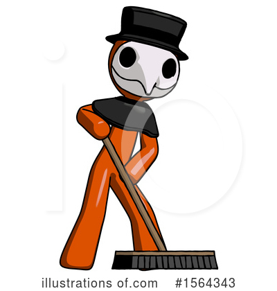 Royalty-Free (RF) Orange Man Clipart Illustration by Leo Blanchette - Stock Sample #1564343