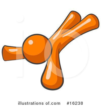 Royalty-Free (RF) Orange Man Clipart Illustration by Leo Blanchette - Stock Sample #16238