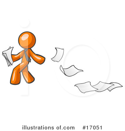 Paper Trail Clipart #17051 by Leo Blanchette