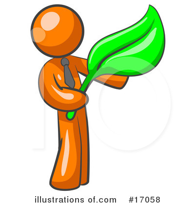 Royalty-Free (RF) Orange Man Clipart Illustration by Leo Blanchette - Stock Sample #17058