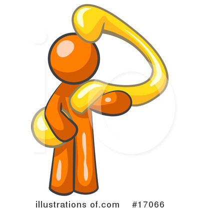 Royalty-Free (RF) Orange Man Clipart Illustration by Leo Blanchette - Stock Sample #17066