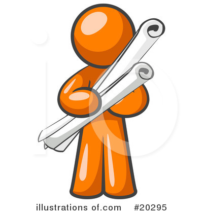 Royalty-Free (RF) Orange Man Clipart Illustration by Leo Blanchette - Stock Sample #20295