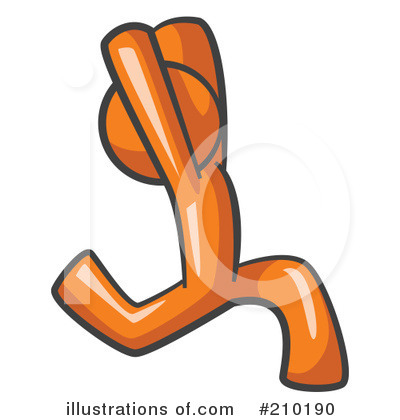 Royalty-Free (RF) Orange Man Clipart Illustration by Leo Blanchette - Stock Sample #210190