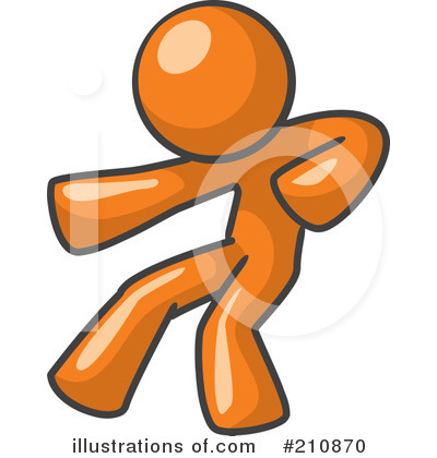 Royalty-Free (RF) Orange Man Clipart Illustration by Leo Blanchette - Stock Sample #210870