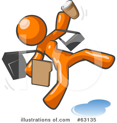 Royalty-Free (RF) Orange Man Clipart Illustration by Leo Blanchette - Stock Sample #63135