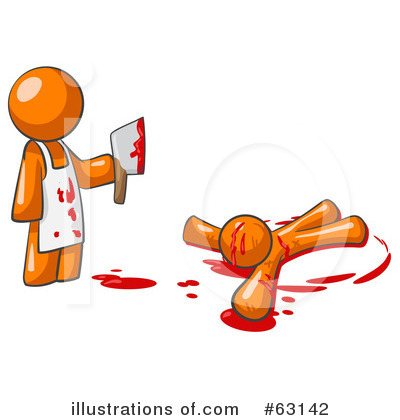 Royalty-Free (RF) Orange Man Clipart Illustration by Leo Blanchette - Stock Sample #63142