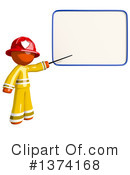 Orange Man Firefighter Clipart #1374168 by Leo Blanchette