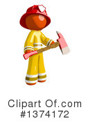 Orange Man Firefighter Clipart #1374172 by Leo Blanchette