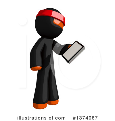 Royalty-Free (RF) Orange Man Ninja Clipart Illustration by Leo Blanchette - Stock Sample #1374067