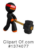 Orange Man Ninja Clipart #1374077 by Leo Blanchette
