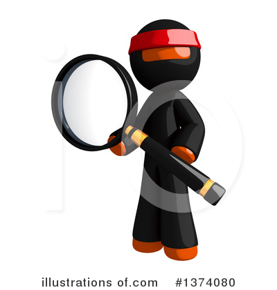 Royalty-Free (RF) Orange Man Ninja Clipart Illustration by Leo Blanchette - Stock Sample #1374080