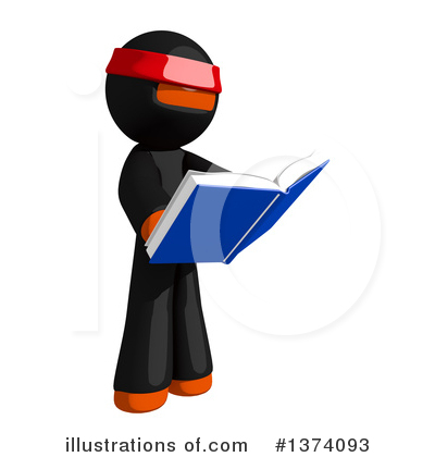 Royalty-Free (RF) Orange Man Ninja Clipart Illustration by Leo Blanchette - Stock Sample #1374093