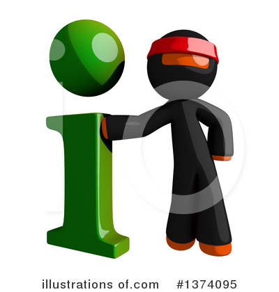 Royalty-Free (RF) Orange Man Ninja Clipart Illustration by Leo Blanchette - Stock Sample #1374095
