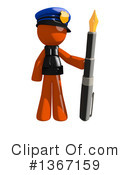 Orange Police Officer Clipart #1367159 by Leo Blanchette