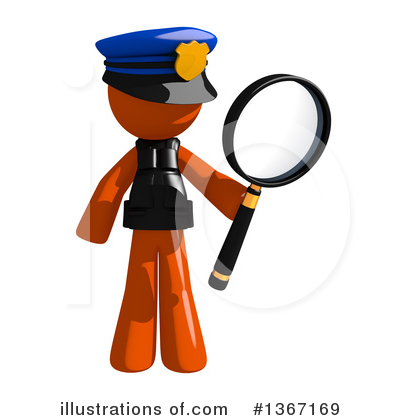 Orange Police Officer Clipart #1367169 by Leo Blanchette