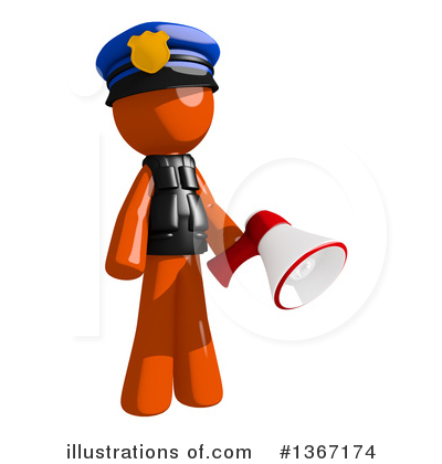Orange Police Officer Clipart #1367174 by Leo Blanchette