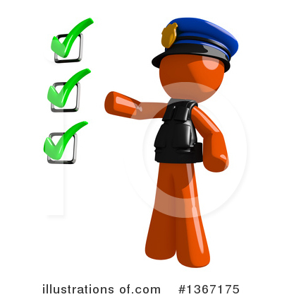 Orange Police Officer Clipart #1367175 by Leo Blanchette