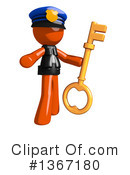 Orange Police Officer Clipart #1367180 by Leo Blanchette