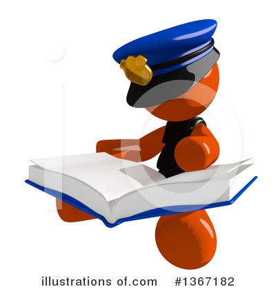 Royalty-Free (RF) Orange Police Officer Clipart Illustration by Leo Blanchette - Stock Sample #1367182