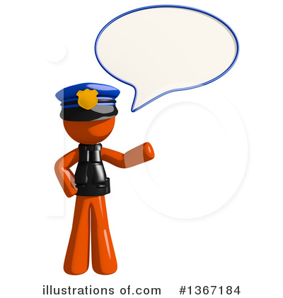 Orange Police Officer Clipart #1367184 by Leo Blanchette