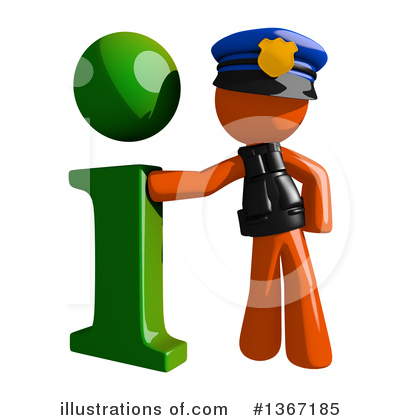 Royalty-Free (RF) Orange Police Officer Clipart Illustration by Leo Blanchette - Stock Sample #1367185