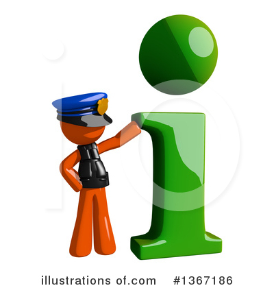 Royalty-Free (RF) Orange Police Officer Clipart Illustration by Leo Blanchette - Stock Sample #1367186