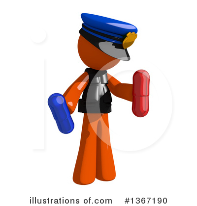 Orange Police Officer Clipart #1367190 by Leo Blanchette