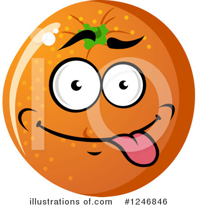 Orange Mascot Clipart #1246846 by Vector Tradition SM