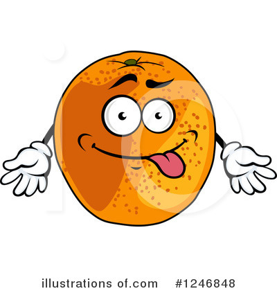 Orange Mascot Clipart #1246848 by Vector Tradition SM