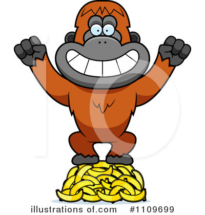 Royalty-Free (RF) Orangutan Clipart Illustration by Cory Thoman - Stock Sample #1109699