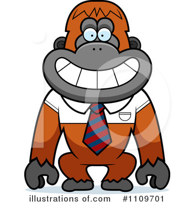 Royalty-Free (RF) Orangutan Clipart Illustration by Cory Thoman - Stock Sample #1109701