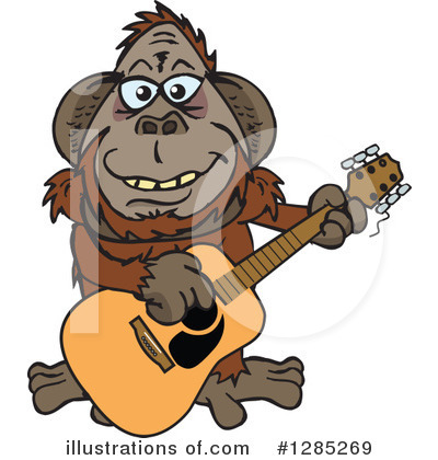 Royalty-Free (RF) Orangutan Clipart Illustration by Dennis Holmes Designs - Stock Sample #1285269