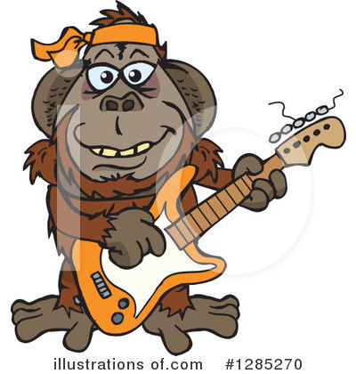 Royalty-Free (RF) Orangutan Clipart Illustration by Dennis Holmes Designs - Stock Sample #1285270