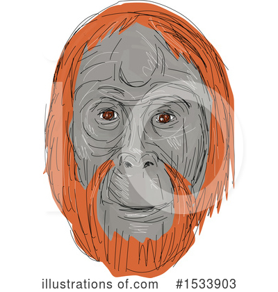 Royalty-Free (RF) Orangutan Clipart Illustration by patrimonio - Stock Sample #1533903