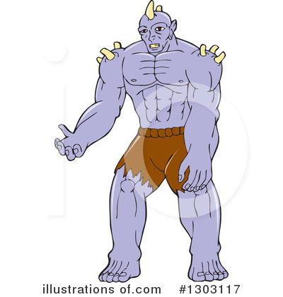 Royalty-Free (RF) Orc Clipart Illustration by patrimonio - Stock Sample #1303117